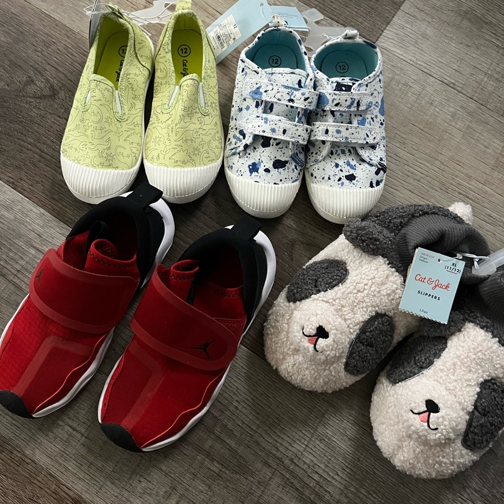 Red Slip-On Sneakers for Kids